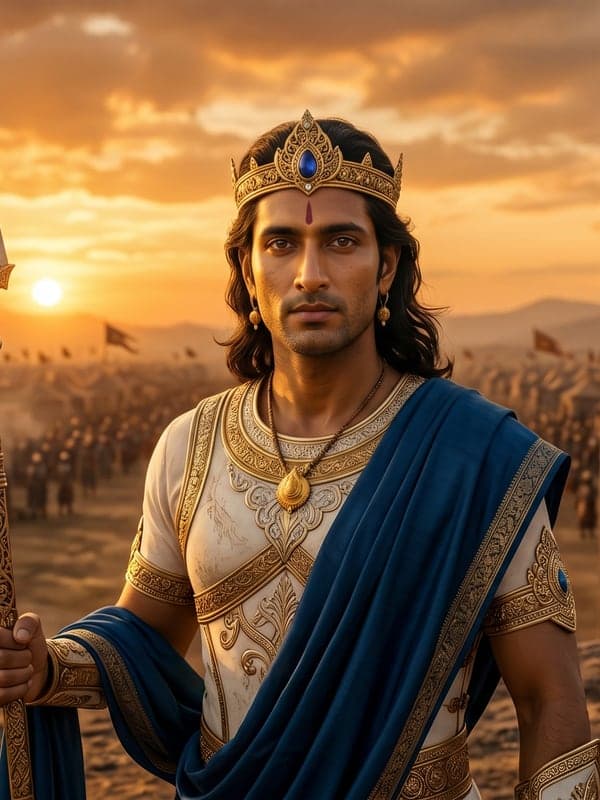Yudhishthir — The Dharma King — Bhagavad Gita character portrait